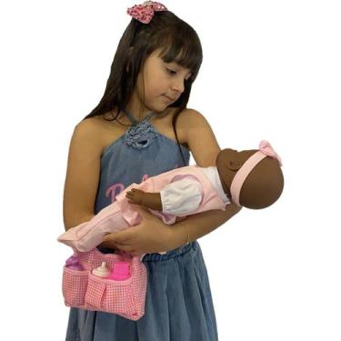 Imagem de Kit Boneca Judy Negra Ensina a Oração + Bolsa com Acessórios - Milk Br