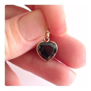 Imagem de Pingente Coração Em Ouro 18k E Pedra Zirconia 10mm - RD Magazine