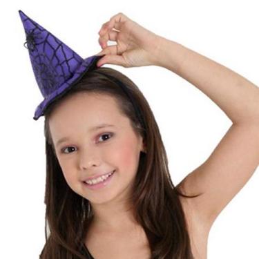 Imagem de Mini Chapéu Estampado Laranja / Roxo - Halloween - Sulamericana, Unica