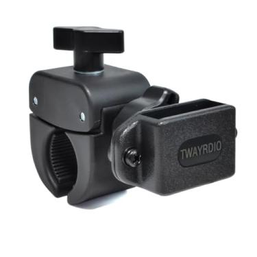 Imagem de TWAYRDIO Suporte de montagem de bicicleta para rádio portátil, suporte de braçadeira de guidão Walkie Talkie para rádios bidirecionais BaoFeng Retevis Talkabout Yaesu Kenwood Motorola Handhelds HT