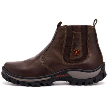 Imagem de Botina Bota Tratorada Masculina Adventure Em Couro - Floratine, Cafe, 