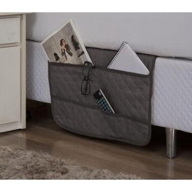 Imagem de Organizador De Cama Duplo para Porta Treco Objetos Controle Remoto Cel