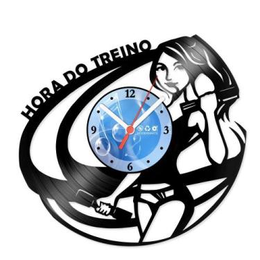 Imagem de Relógio De Parede Disco Vinil Esportes - Hora do Treino - VES-125 - Mo