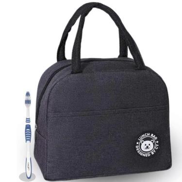 Imagem de Bolsa Sacola Com Isolamento Térmico Lancheira- Marmita - Mormino, Pret