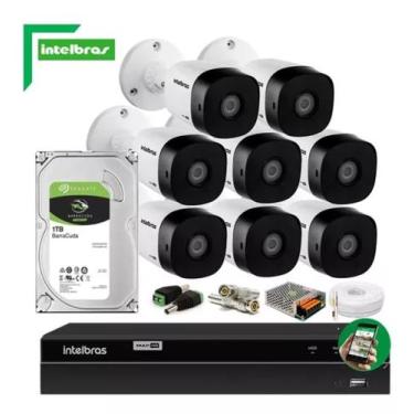 Imagem de Kit Intelbras 8 Cam 1120b G4 Ir 20m Dvr 8 Mhdx 1108 Hd 1 Tb