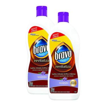 Imagem de Kit 2 Lustra-Móveis Bravo Brilho Intenso Lavanda Revitaliza 200ml