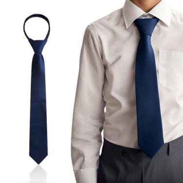 Imagem de Gravata Slim Social Com Nó Pronto E zíper Juvenil 6 a 16 Anos - ITUDEZ