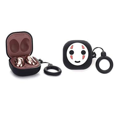 Imagem de Capa para fones de ouvido Samsung Galaxy Buds FE (2023)/Buds2 Pro (2022) /Buds 2(2021)/Buds Pro (2021)/Buds Live (2020), capa protetora de silicone Suublg com design fofo de desenho animado com anel