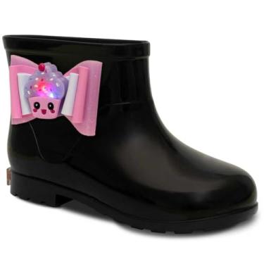 Imagem de Galocha Infantil Bota Feminina Nº 21 Ao 26 Botinha Menina Led 09.42 (Preto, BR, Criança de 4 a 8 anos, Numérico, 26)