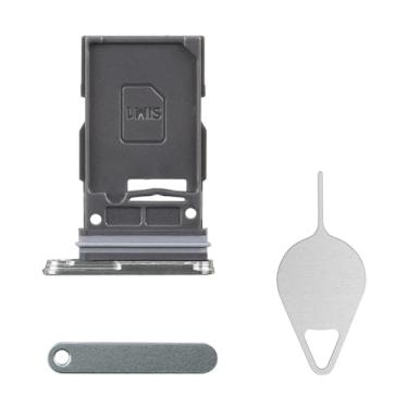 Imagem de BESJMYT Substituição para bandeja de cartão SIM Samsung Galaxy S24 (versão SIM único) Jade Green Card Slot Suporte adaptador com ejetor de agulha para S24 SM-S921U SM-S921U1