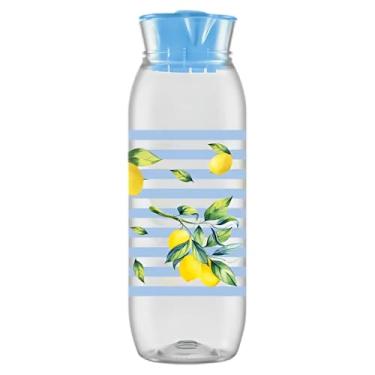 Imagem de Garrafa De Água Geladeira Jarra Suco Tampa Premium 1,4lt (Limão)