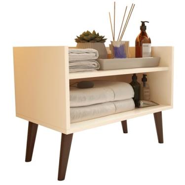 Imagem de Gabinete Aparador Armário Grécia S/Porta Multiuso Organizador Banheiro Sala de Estar (Offwhite)