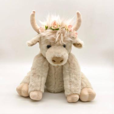 Imagem de Brinquedo de pelúcia Highland Cow com juntas móveis, bicho de pelúcia de 25 cm