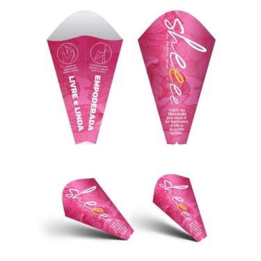 Imagem de Xixi Em Pé Condutor Urinário Feminino Sheeee Cone Descartável Mictório Urinol 60 unidades