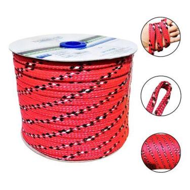 Imagem de Corda Chata 22mm Resistente Móveis Artesanato Rédea Cabresto Carga Aca