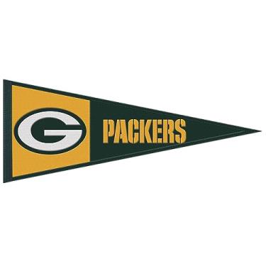 Imagem de WinCraft Galhardete principal de lã com logotipo principal Green Bay Packers 33 cm x 81 cm