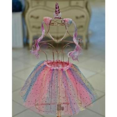 Imagem de Fantasia infantil Unicórnio - Saia de tule e tiara - NoBrand