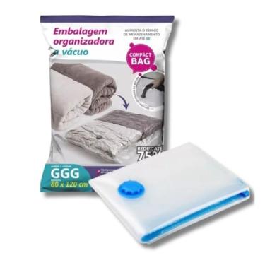Imagem de Saco Grande a Vácuo 80x120cm, para Guardar Edredom, Cobertores e Diversos tipos de Roupas