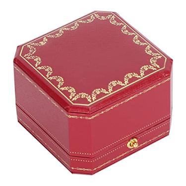 Imagem de Caixa Boxessingle CasesJewe 2pcs Jóias de Joalheria Visor Exibir Presente para o Engajamento da Proposta Casamento Materi Presente Nosso Artigo A e Liga Imitando A Aparência da Textura de mistura. e