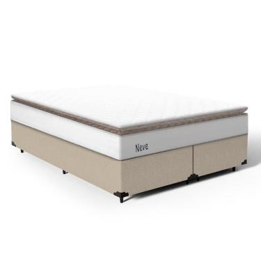 Imagem de Cama Box com Colchão de Molas Ensacadas Pillow Top Neve Queen 158cm