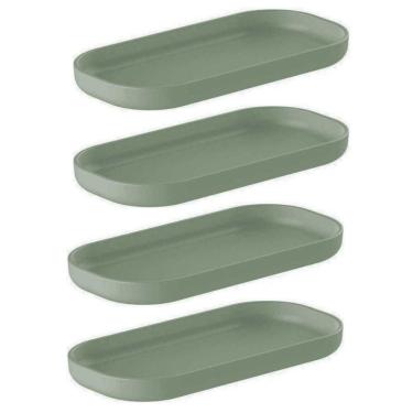 Imagem de Porta Sabonete De Bancada Banheiro Verde Salvia Kit C/4 Unid