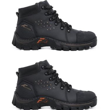 Imagem de Kit 2 Tênis Cano Alto Masculino Coturno Adventure Bico Pvc Solado Tratorado-Masculino