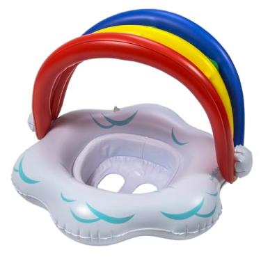 Imagem de SwimSchool Rainbow Baby’s First Pool Float, Splash & Play, Adjustable Safety Seat, Novelty Baby Boat, Rainbow Colors (AZB15109SH)