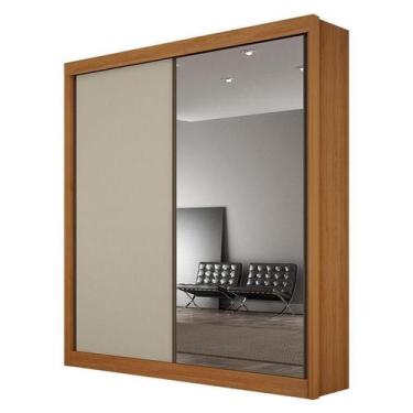 Imagem de Guarda Roupa 2 Portas com Espelho São Paulo Gold Cinamomo Off White  L