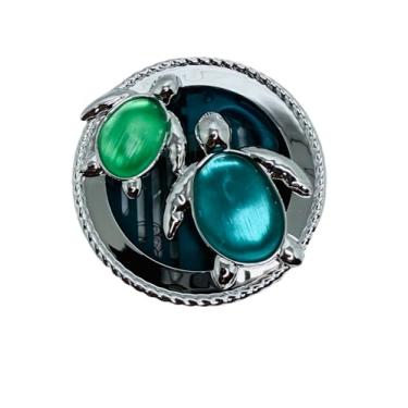 Imagem de Bath and Body Works Pequenas Tartarugas de Vidro Marinho Porta-Fragrâncias para Carro Viseira Suporte de Fragrância Fácil de Abrir