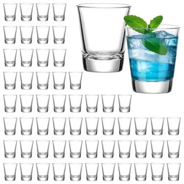 Imagem de SUN GKOTTA Conjunto de 60 copos de vidro, mini copos de dose de uísque de 42,5 g a granel com base pesada, copos pequenos para vodca, tequila, expresso, chocolate, cerveja, 2025