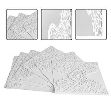 Imagem de Convites de Quinceanera, 10pcs Blank Kraft Cards de Convite Casamento Personalizados Cartões Negócios Casamento para Noivado Aniversário (Em forma de coração)