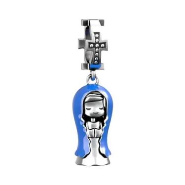 Imagem de Contas de Borboleta e Pata de Cão em Esmalte Azul e Prata - Para Pulse