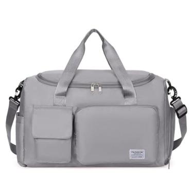 Imagem de Bolsa Mala De Viagem Academia Multifuncional De Grande Capacidade(Cinza)