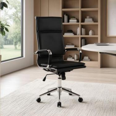 Imagem de Cadeira Escritório Presidente Valencia Rivatti, Preto