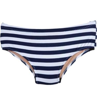 Imagem de Sunga Listrada Marinheiro Azul E Branca Forrada Poliamida - Almah Fash