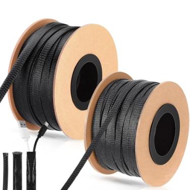 Imagem de Pangda Manga trançada expansível para TV, computador, home theater (preto)