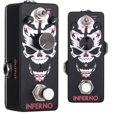 Imagem de EX Pedal de guitarra Inferno Death Metal Distortion, mini pedal de efeitos de guitarra elétrica de alto ganho, com interruptor de boost de 3 modos, True Bypass
