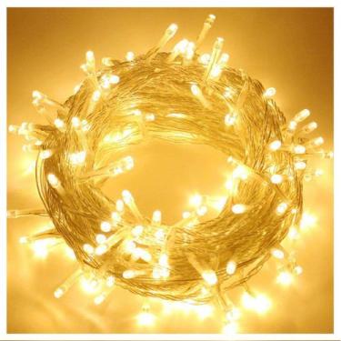 Imagem de Pisca Cordão De Luz 300 Led Luz Amarelo 25 Metros 220v - Gici Christma