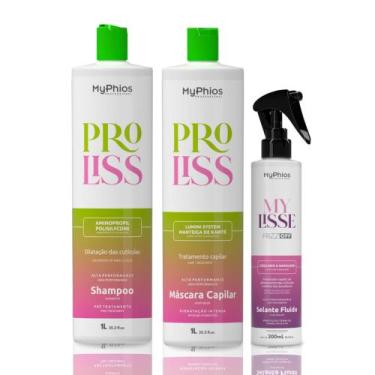 Imagem de Shampoo e Máscara Proliss 1l + Selante Mylisse 300ml Myphios Professio