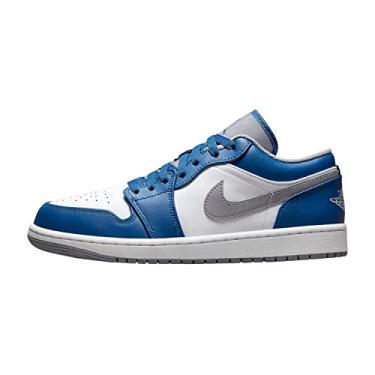 Imagem de Nike Tênis de basquete feminino Air Jordan 1 Low UNC, Azul verdadeiro/cinza cimento-branco, 7