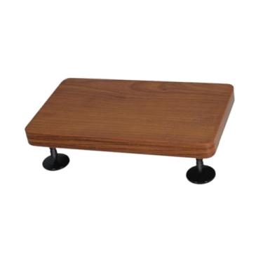 Imagem de Generic Suporte de alto-falante de madeira para estúdio para instalação em monitores de estúdio, estante de livros, Yellow S