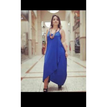 Imagem de Vestido Saruel envelope  sem  bolso - Neide modas, Azul bic, GG