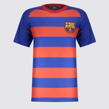 Imagem de Camisa Barcelona Dry Fit Juvenil Azul e Vermelho - Balboa, 12 ANOS