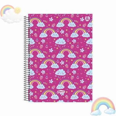 Imagem de Caderno universitário feminino espiral 80 folhas Bom D+ - Animativa