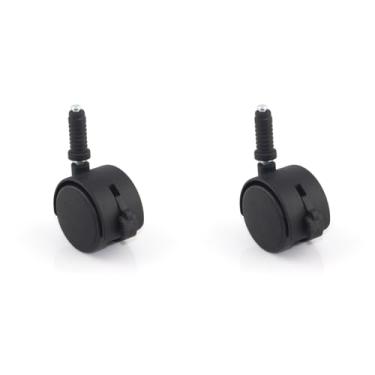 Imagem de DOITOOL Rodas de cadeira de escritório: 4 conjuntos de rodízios para móveis resistentes - haste de 7 mm de diâmetro de 5 cm para cadeiras de escritório para pisos duros e tapetes