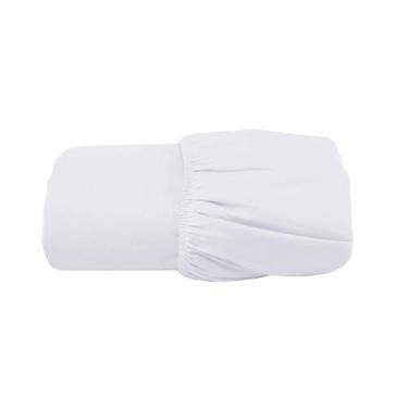 Imagem de Lençol Para Cama King Com Elástico Percal 400 Fios - Linda Casa, Branc