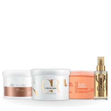 Imagem de Wella Cronograma Fusion 500ml + Enrich 500ml + Oil 500ml + Oleo 100ml 