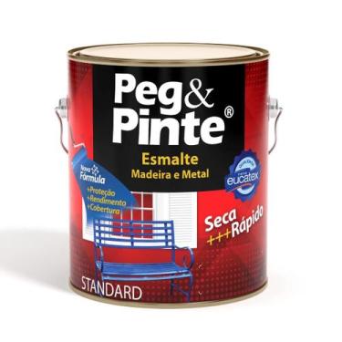 Imagem de Esmalte Sintético Brilhante Standard 3,6 Litros - PEG&PINTE - EUCATEX,