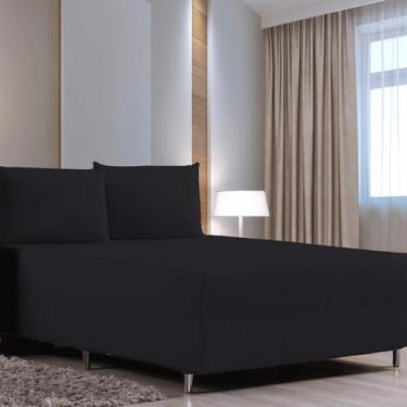 Imagem de Jogo de Lençol Box Conjugado Casal 3 Peças Malha Algodão - Sonho e Art