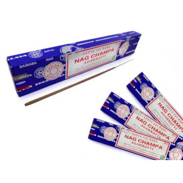 Imagem de Incenso Indiano Nag Champa Satya Sai Baba 3cxd15gr incensario regua